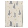 Плед из хлопка с новогодним рисунком Magic forest из коллекции New Year Essential, 130х180 см, Tkano