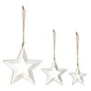 Набор елочных украшений Milky stars из коллекции New Year Essential, 3 шт., Tkano
