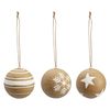 Набор елочных шаров из папье-маше Zero waste из коллекции New Year Essential, 3 шт., Tkano
