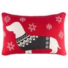 Подушка вязаная с новогодним рисунком Fancy doggy из коллекции New Year Essential, 40х60 см, Tkano