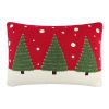 Подушка вязаная с новогодним рисунком Festive Wood из коллекции New Year Essential, 40x60 см, Tkano