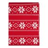 Плед из хлопка с новогодним рисунком Frostwork из коллекции New Year Essential, 130x180 см, Tkano
