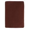 Плед из хлопка жемчужной вязки коричневого цвета из коллекции Essential, 130x180 см, Tkano