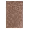 Плед из стираного хлопка цвета мокко из коллекции Essential, 130x180 см, Tkano