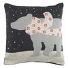 Чехол на подушку вязаный с новогодним рисунком Polar bear из коллекции New Year Essential, 45х45 см, Tkano