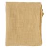 Одеяло из жатого хлопка горчичного цвета из коллекции Essential 90x120 см, Tkano