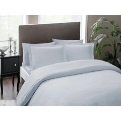 Комплект постельного белья двуспальный из сатина серого цвета DELUX HARVEY, 200х220 см, TAC
