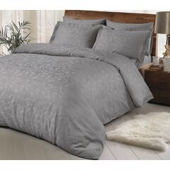 Комплект постельного белья двуспальный Brinley серого цвета LUX жаккард, 200х220 см, TAC