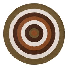 Ковер из хлопка Target коричневого цвета из коллекции Ethnic, ?120 см, Tkano