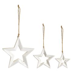 Набор елочных украшений Milky stars из коллекции New Year Essential, 3 шт., Tkano