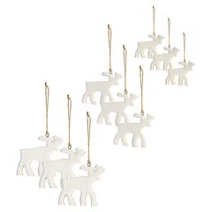 Набор елочных украшений Santa reindeers из коллекции New Year Essential, 3 шт., Tkano
