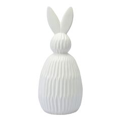 Декор из фарфора белого цвета Trendy Bunny из коллекции Essential, 12,5х12,5x30,5 см, Tkano