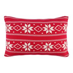 Подушка вязаная с новогодним рисунком Frostwork из коллекции New Year Essential, 40x60 см, Tkano