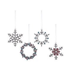 Набор елочных украшений Christmas diamonds из коллекции New Year Essential, 4 шт., Tkano
