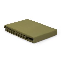 Простыня из премиального сатина оливкового цвета из коллекции Essential, 240х270 см, Tkano
