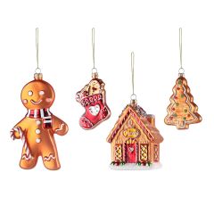 Набор ёлочных украшений Ginger celebration из коллекции New Year Essential, 4 шт., Tkano