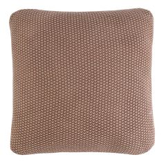 Подушка декоративная из стираного хлопка цвета мокко из коллекции Essential, 45х45 см, Tkano