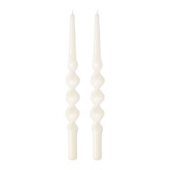 Набор из двух свечей кремового цвета из коллекции Essential, 35 см, Tkano
