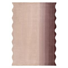 Ковер из шерсти Over Horizon цвета марсала из коллекции Trendy Ruffles, 200х300 см, Tkano