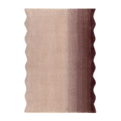 Ковер из шерсти Over Horizon цвета марсала из коллекции Trendy Ruffles, 60х90 см, Tkano