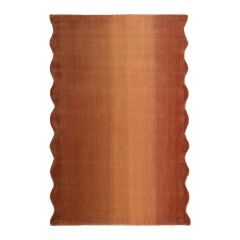 Ковер из шерсти Over Horizon терракотового цвета из коллекции Trendy Ruffles, 120х180 см, Tkano