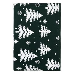 Плед вязаный с новогодним рисунком Морозный Лесиз коллекции New Year Essential,130х180 см, Tkano