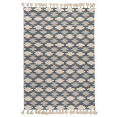 Ковер из хлопка синего цвета Argyle из коллекции Ethnic, 160х230 см, Tkano