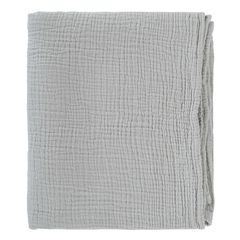 Одеяло из жатого хлопка серого цвета из коллекции Essential 90x120 см, Tkano
