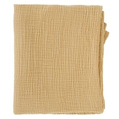 Одеяло из жатого хлопка горчичного цвета из коллекции Essential 90x120 см, Tkano