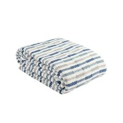 Покрывало из хлопка в полоску из коллекции Ethnic, 230х250 см, Tkano