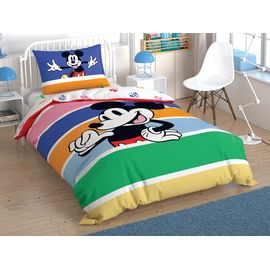 Комплект детского постельного белья полутораспальный из ранфорса MICKEY MOUSE RAINBOW, 160х220 см, TAC