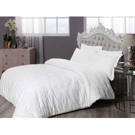 Комплект постельного белья двуспальный BRINLEY white LUX жаккард, 200х220 см, TAC