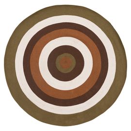 Ковер из хлопка Target коричневого цвета из коллекции Ethnic, ?150 см, Tkano