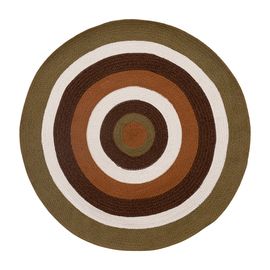 Ковер из хлопка Target коричневого цвета из коллекции Ethnic, ?90 см, Tkano
