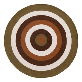 Ковер из хлопка Target коричневого цвета из коллекции Ethnic, ?120 см, Tkano