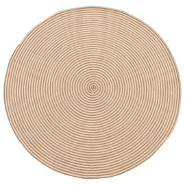 Ковер из хлопка Target бежевого цвета из коллекции Ethnic, ?150 см, Tkano