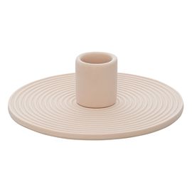 Подсвечник из каменной керамики бежевого цвета из коллекции Essential, Tkano