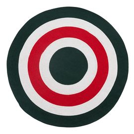 Ковер из хлопка Target темно-зеленого цвета из коллекции Ethnic, ?120 см, Tkano