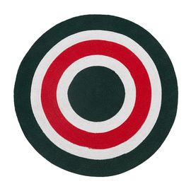 Ковер из хлопка Target темно-зеленого цвета из коллекции Ethnic, ?90 см, Tkano