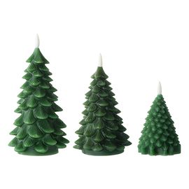 Набор из трех электрических свечей Christmas forest из коллекции New Year Essential, 3 шт., Tkano
