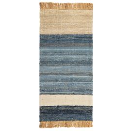 Ковер из джута, денима и шерсти Hyderabad из коллекции Ethnic, 70x160см, Tkano