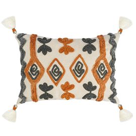 Подушка декоративная с бахромой и вышивкой Abstract play из коллекции Ethnic, 30х45 см, Tkano