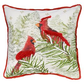 Подушка декоративная с рисунком Northern cardinal из коллекции New Year Essential, 45х45 см, Tkano