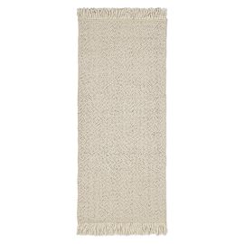 Ковер из переработанного пластика бежевого цвета из коллекции Ethnic, 70х160 см, Tkano