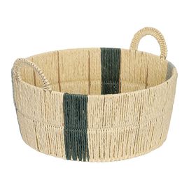Корзина плетеная круглая Bodhran Sage из коллекции Ethnic, размер M, Tkano