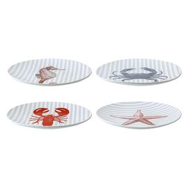 Набор из четырех тарелок Aquarium из коллекции Sea treasures, ?21,5 см, Tkano