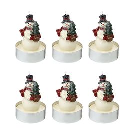 Набор декоративных свечей Festive snowman из коллекции New Year Essential, 6 шт., Tkano