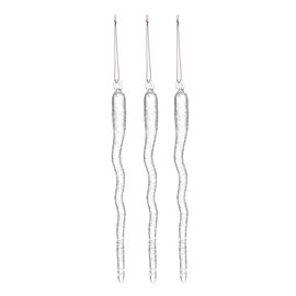 Набор ёлочных украшений Melting icicles из коллекции New Year Essential, 3 шт., Tkano