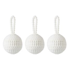 Набор ёлочных украшений Fluffy white из коллекции New Year Essential, 3 шт., Tkano