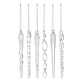 Набор ёлочных украшений Fancy icicles из коллекции New Year Essential, 6 шт., Tkano